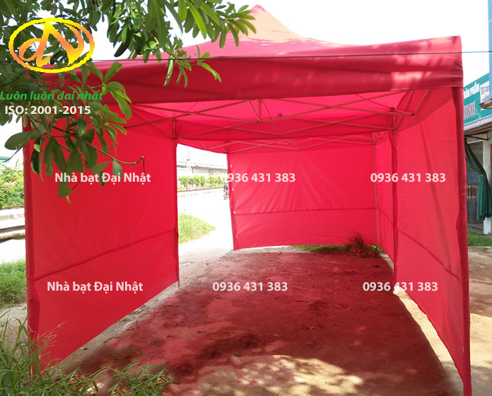 Nhà bạt di động 3mx6m màu đỏ