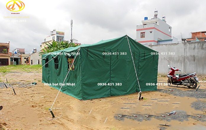 Nhà bạt quân đội màu xanh rêu 
