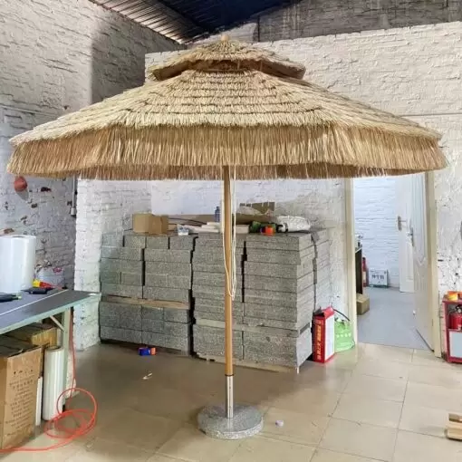 Dù che lệch tâm vuông 3m x 3m giả rơm