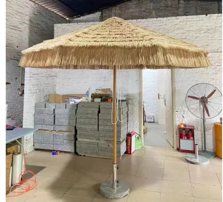 Dù tròn chính tâm che mưa nắng 3m giả rơm