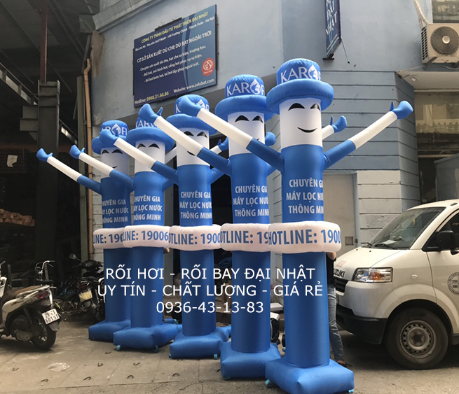 Rối Hơi quảng cáo màu xanh bắt mắt