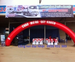 Cổng hơi trơn 8m