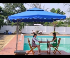 Dù vuông lệch tâm xanh dương