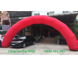 Cổng hơi trơn màu đỏ - đường kính 10m
